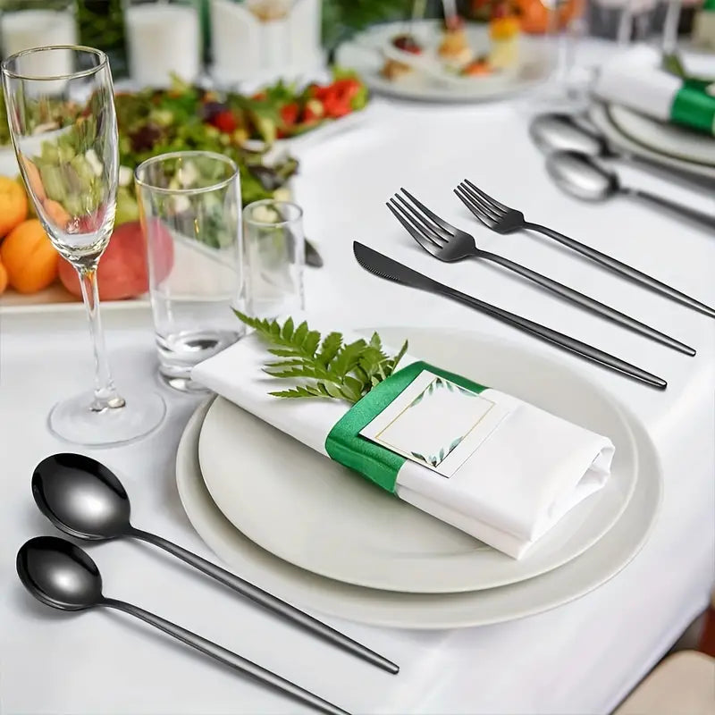 Elegant 24-Piece Stainless Steel Cutlery Collection