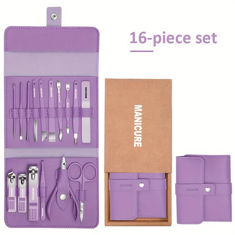 Professional Manicure and Pedicure Set – 16-in-1 Multifunctional Luxury Kit