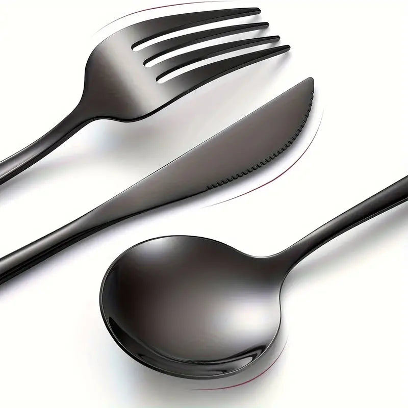 Elegant 24-Piece Stainless Steel Cutlery Collection