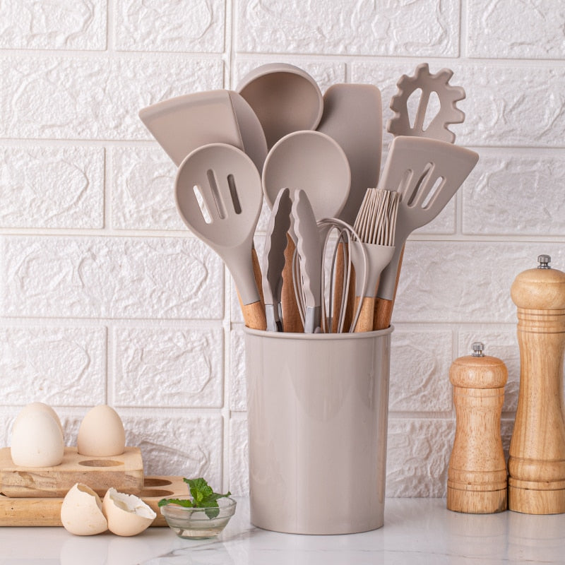 Signature Silicone Utensil Set - Crafted for the Refined Kitchen