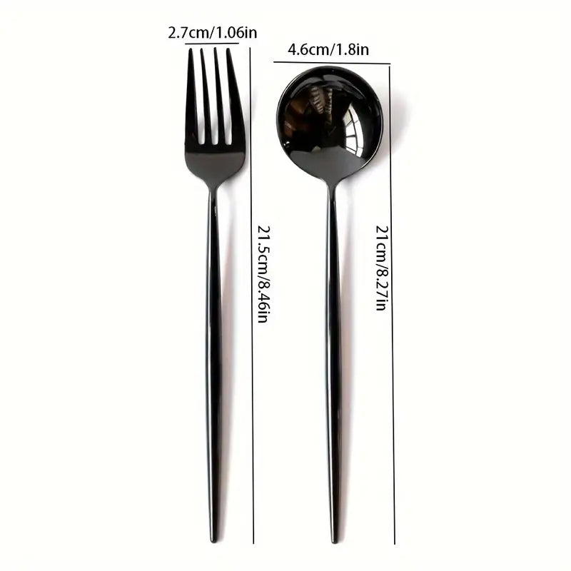 Elegant 24-Piece Stainless Steel Cutlery Collection