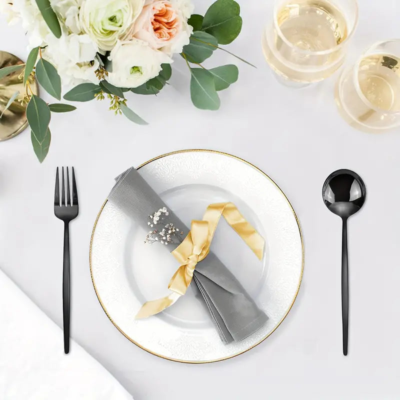 Elegant 24-Piece Stainless Steel Cutlery Collection