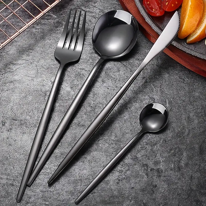 Elegant 24-Piece Stainless Steel Cutlery Collection